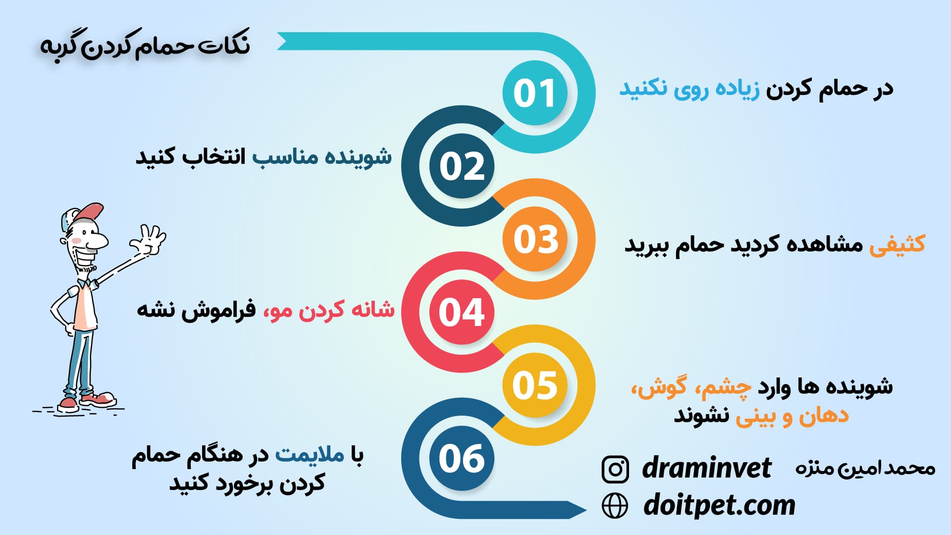 نکات حمام کردن گربه